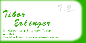 tibor erlinger business card